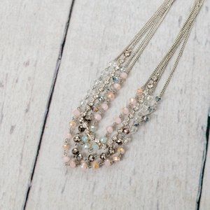 Loft silver pastel necklace